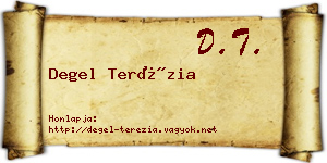 Degel Terézia névjegykártya